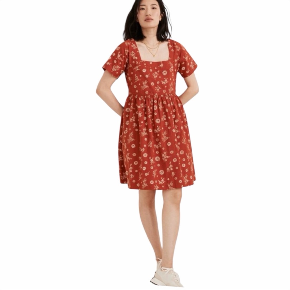 Madewell Allie Mini Dress in Cottage Floral Size Medium